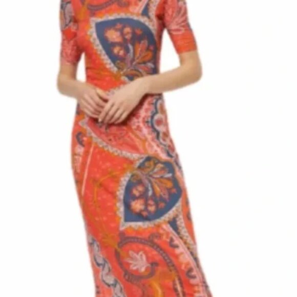 FARM Rio for Anthropologie Stretch Knit Bodycon Floral Dress - Picture 1 of 5